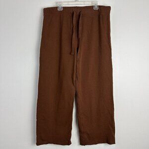 New Frank & Eileen Triple Fleece‎ Brown Catherine Pant Size Large Drawstring
